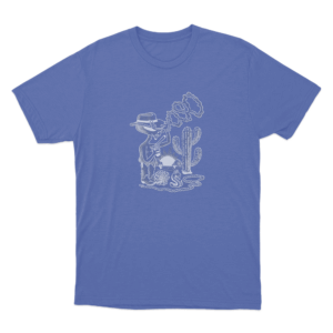 Alien Cowboy Unisex T Shirt Blue