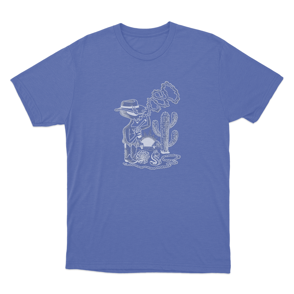 Alien Cowboy Unisex T Shirt Blue Alien Cowboy Unisex T Shirt Blue