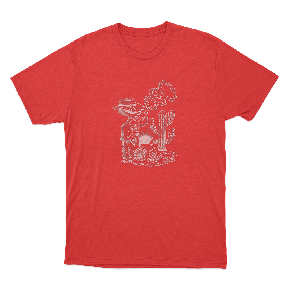 Alien Cowboy Unisex T Shirt Red Alien Cowboy Unisex T Shirt Red