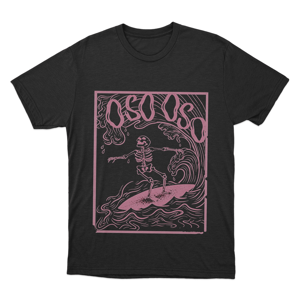 Skeleton Surfer Unisex T Shirt Black Skeleton Surfer Unisex T Shirt Black